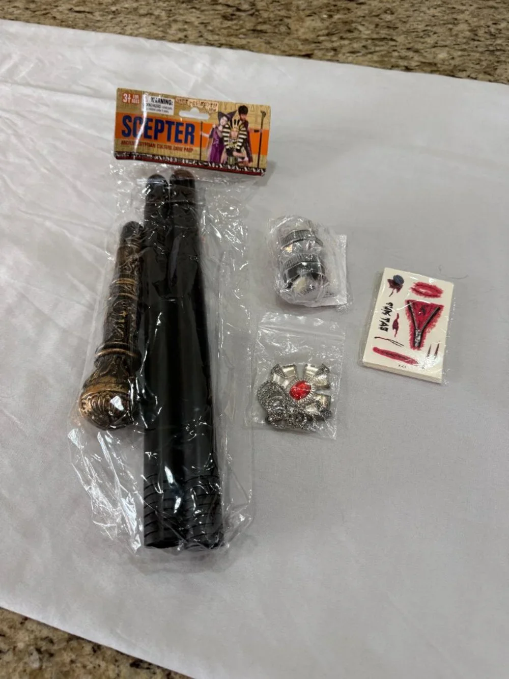 Vampire Dracula Costume Cape Scepter Accessories Halloween One Size